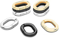 12Pack 3/4 Inch Small Oval Keyring, Metal Tiny Carabiner Spring Snap Hooks Clip by CooBigo