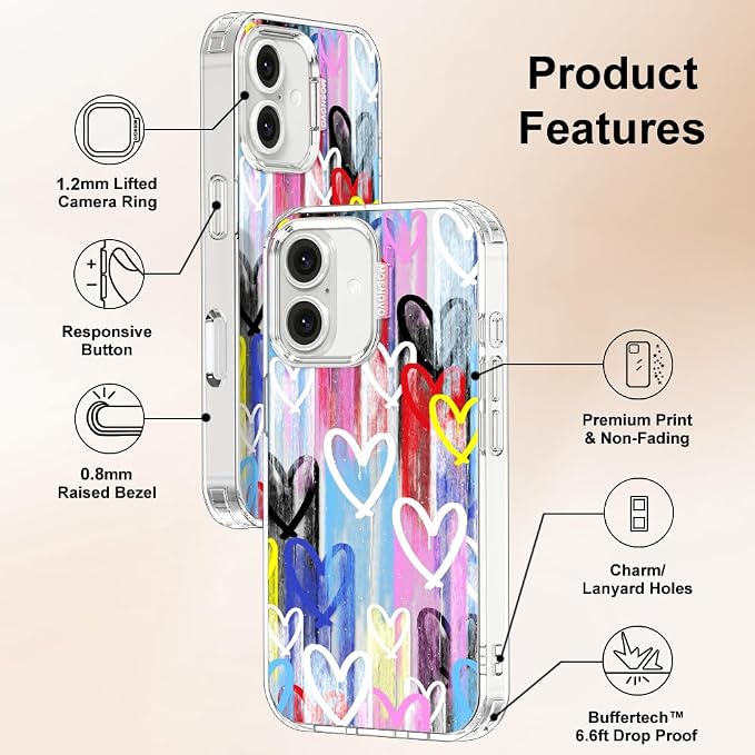 MOSNOVO for iPhone 16 Plus Case, Shockproof Military-Grade Protection 6.6ft - Image 6
