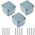 Small IP66 Weatherproof Enclosure in Grey, Nineleaf Outdoor Electrical Box 3 by NineLeaf
