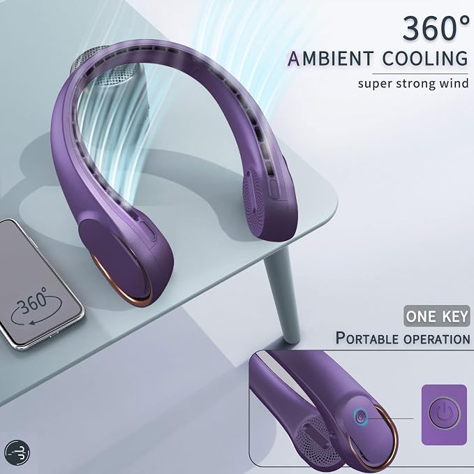 ASNUG Portable Neck Fan, Neck Fans - Image 5