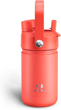 Kids Insulated Water Bottle - 12oz Stainless Steel Water Bottle with Dual Spouts by ENCOOL