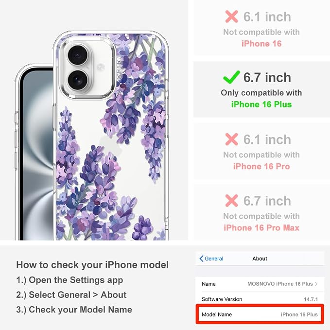 MOSNOVO Case for iPhone 16 Plus - Image 2