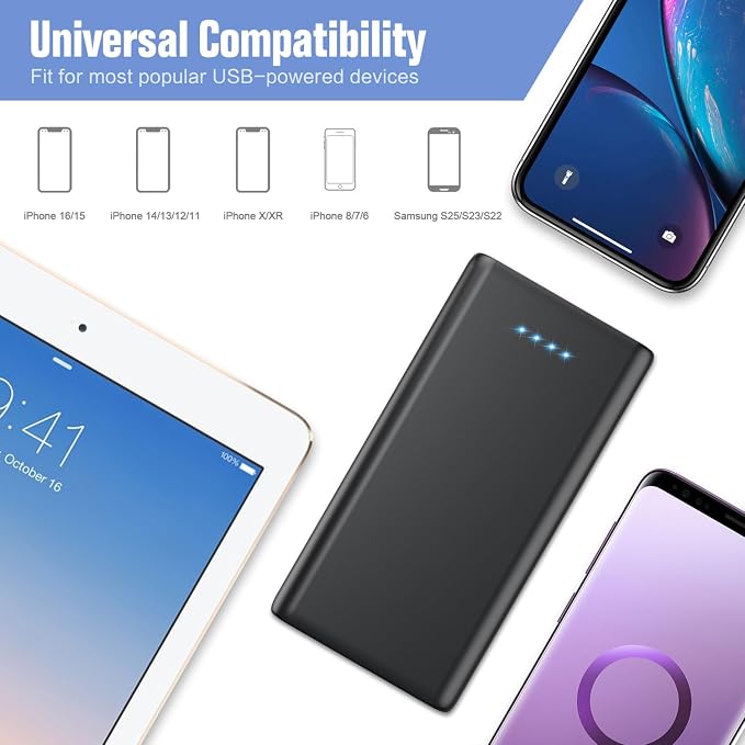 Portable Charger Power Bank 25, 5V/3A USB C in&Out Fast Phone Charging - Image 2