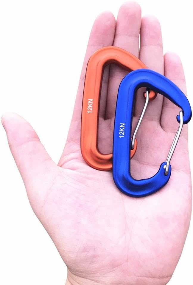 L-Rover Carabiner, 12KN Lightweight Heavy Duty Carabiner Clips, Aluminium - Image 2