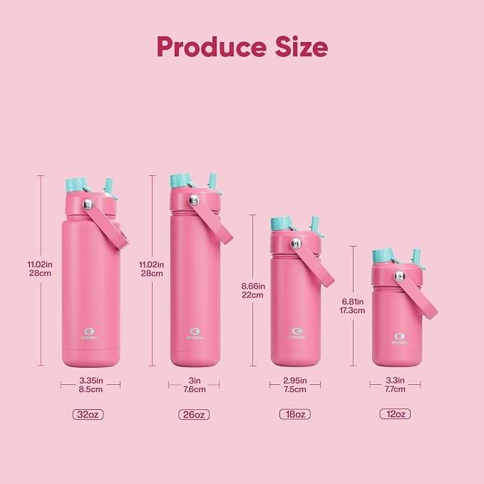 ENCOOL Kids Insulated Water Bottle - 12oz Stainless Steel Water Bottle with - Image 6