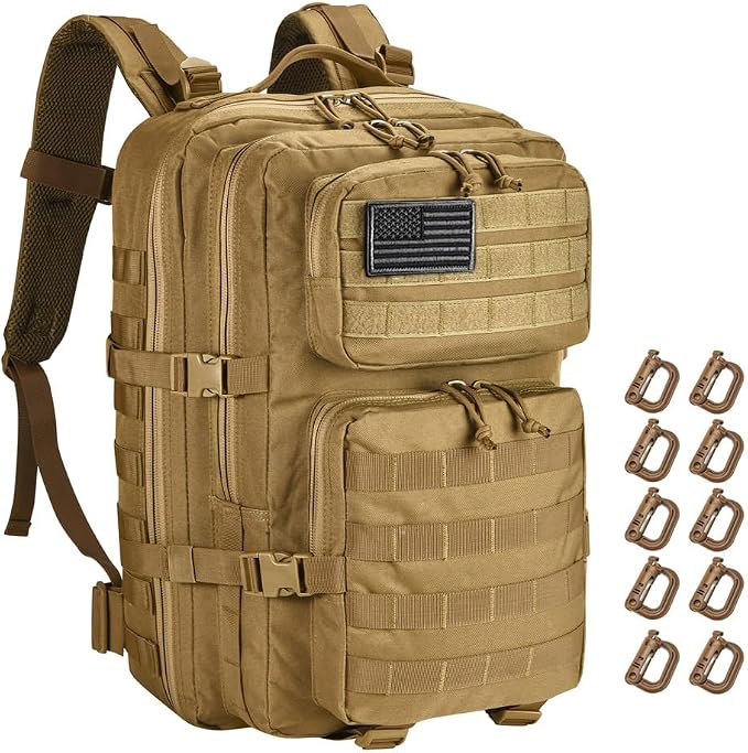 45L Tactical Backpack for Men Women, Military Assault Pack by R.SASR
