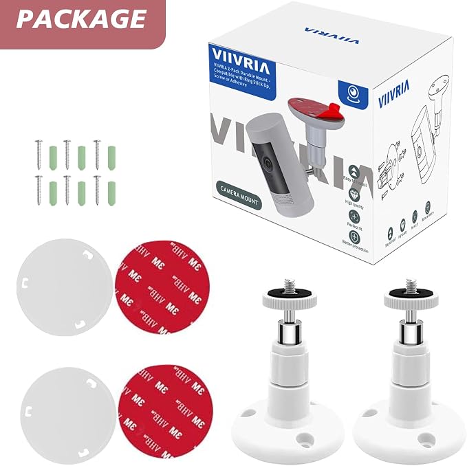 2 Pack Wall Mount Kit, VHB Adhesive or Screw, No Drill, Compatible - Image 7