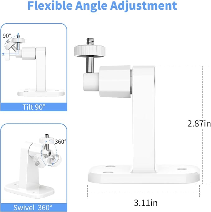 3 Pack Ring/Camera Mount: 360 Degree Adjustable Wall Mount - Image 5