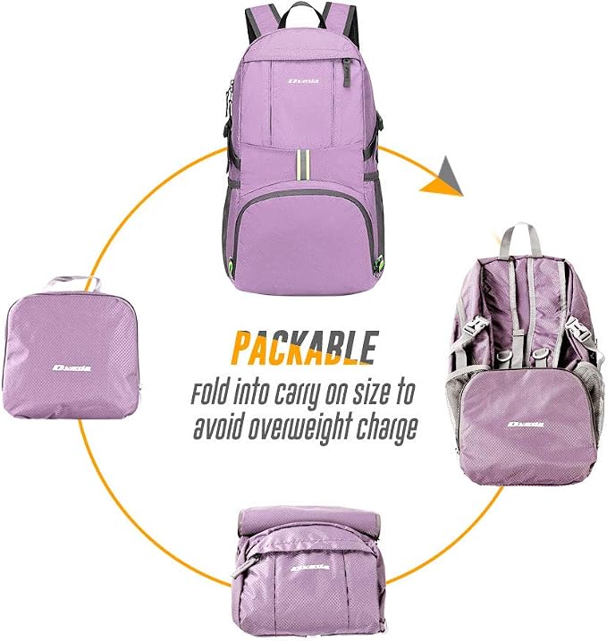 35L Lightweight Packable Backpack Waterproof Durable Hiking Travel Backpack - Image 5