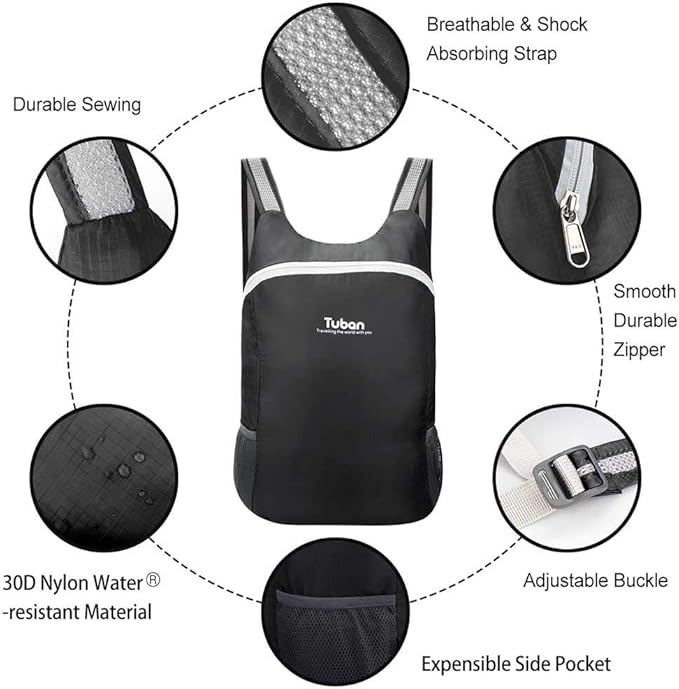 Ultra Lightweight Packable Water Resistant Backpack - Image 4