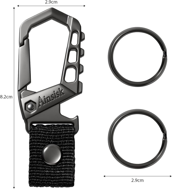 Heavy duty key chain, bottle opener function car keychains, versatile metal - Image 2