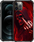 for iPhone 11 Pro Max Case, Gestures Funny Skull Pattern Graphic Design Girl by FKBRCL4U