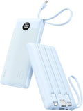 VRURC 10000mAh Power Bank Built-in Cables, Portable Charger by Home