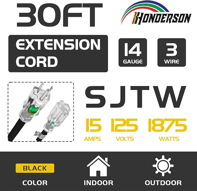 Indoor Outdoor Extension Cord Weatherproof - Image 2