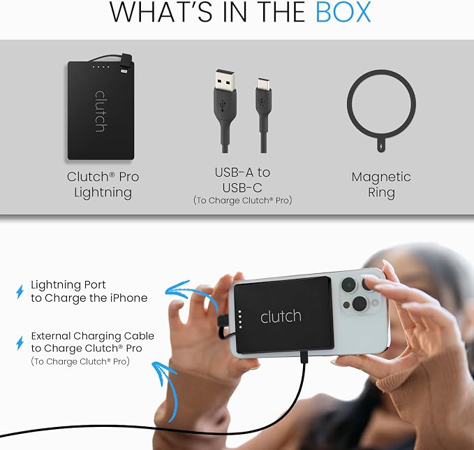 Clutch Pro – World's Thinnest iPhone Charger – Portable Power Bank 5000mAh – - Image 5