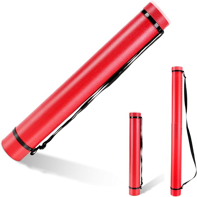 DEWEL Document Tube, Plastic Expanding Poster/Art/Document Storage Tube 24.5 to by DEWEL