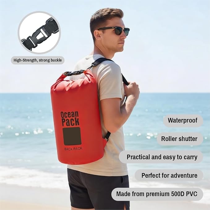 Waterproof Dry Bag Backpack Set of 3 – PVC Roll Top Waterproof Bags - Image 3