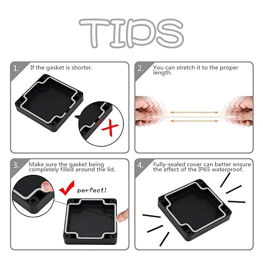LeMotech Project Box ABS Plastic IP65 Waterproof Dustproof Electrical Junction - Image 6