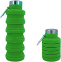 Collapsible Water Bottles 17oz, Odorless BPA-Free Silicone, Leak-Proof Foldable by VadoWorld