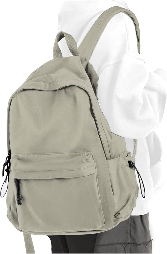 Purple School Backpack for Girls Water Resistant High School Book Bag Simple by PAUBACK