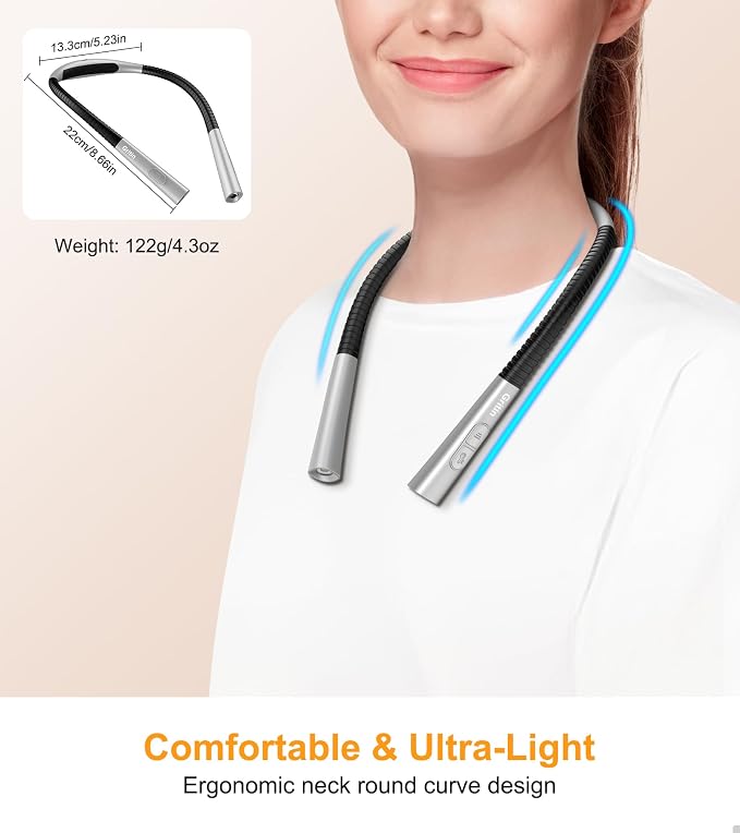 Gritin Book Light, Eye Caring 4-Color & 5-Brightness Neck Light Reading Light- - Image 5