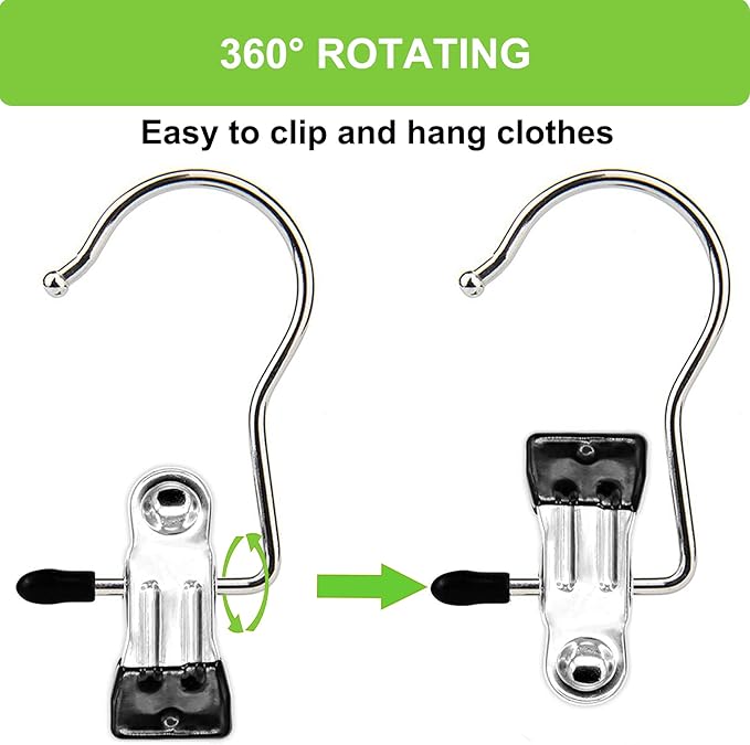 Laundry Hooks Hanging Clips Clothes Pins Closet Hanger Organizer Clamps Socks - Image 4