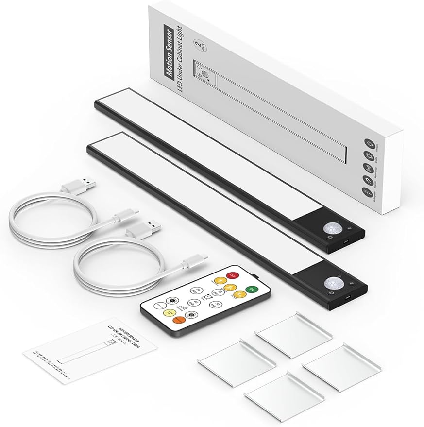 12" Ultra-Thin Under Cabinet Lighting Wireless, Aluminum Alloy Under Counter - Image 7
