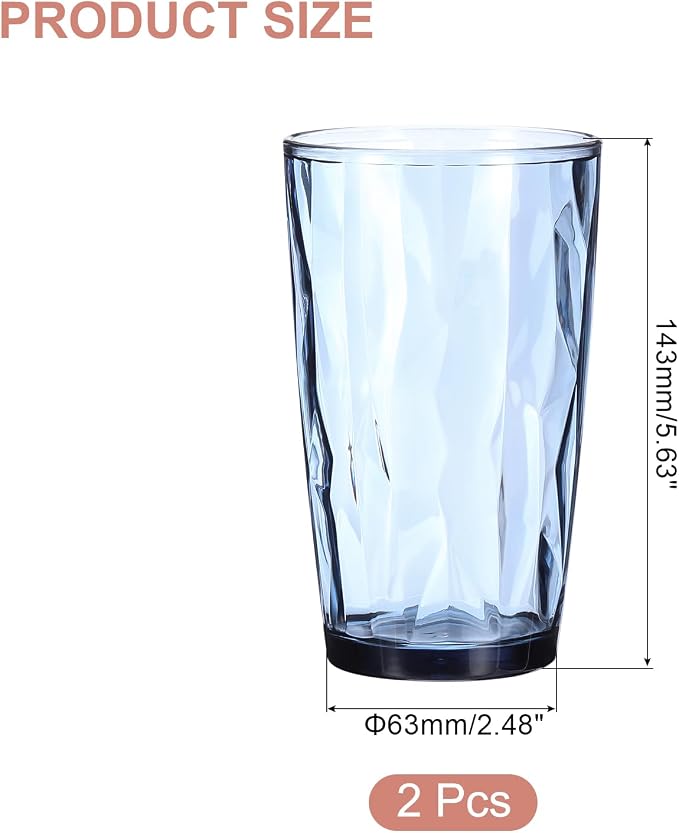 uxcell 17oz Acrylic Drinking Glasses - Image 2
