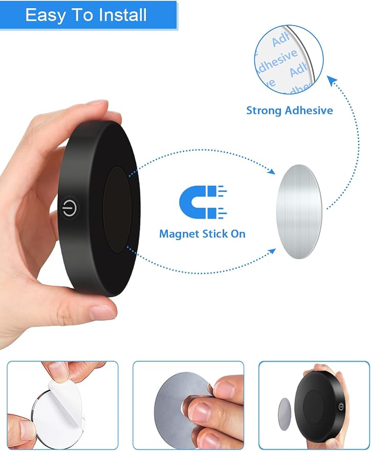 WILLED Tap Light Rechargeable, 6000K Dimmable Touch Light Buit-in 1000mAh Large - Image 5