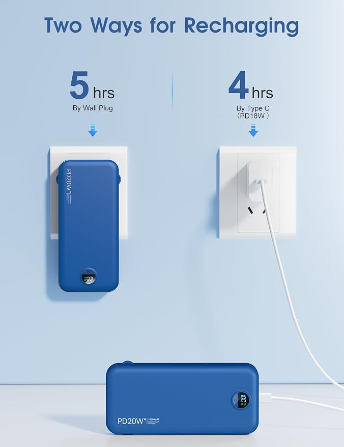 citicr Portable Charger Power Bank, 10000mAh PD20W USB C Fast Charging - Image 8