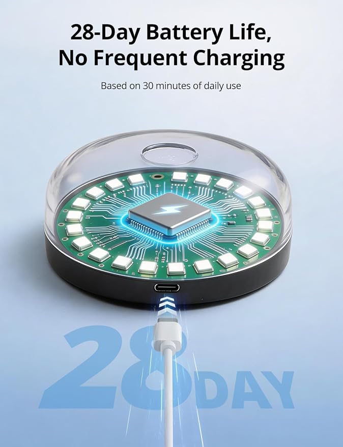 Combuh Rechargeable RGB Ambient Shower Light Waterproof Inside, 15 Color - Image 4