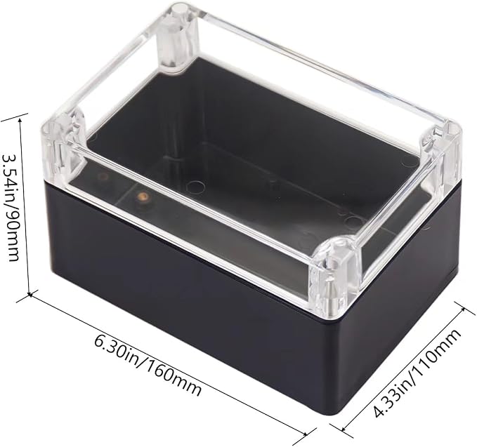 Project Box IP65 Waterproof Junction Box ABS Plastic Black Electrical Boxes DIY - Image 2