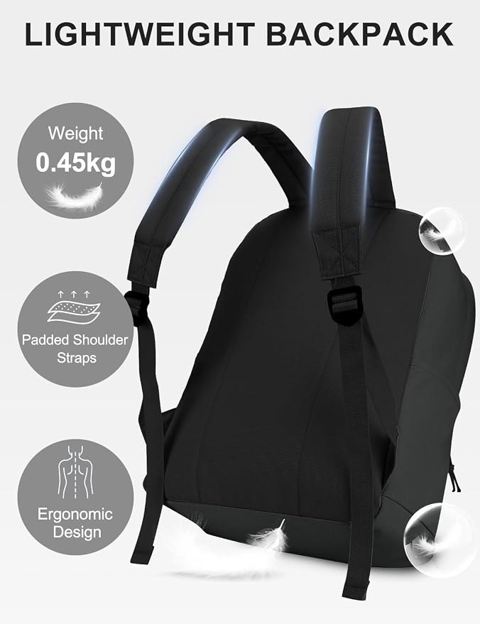 VASCHY Lightweight Backpack for School, Classic Basic Water Resistant Casual - Image 5