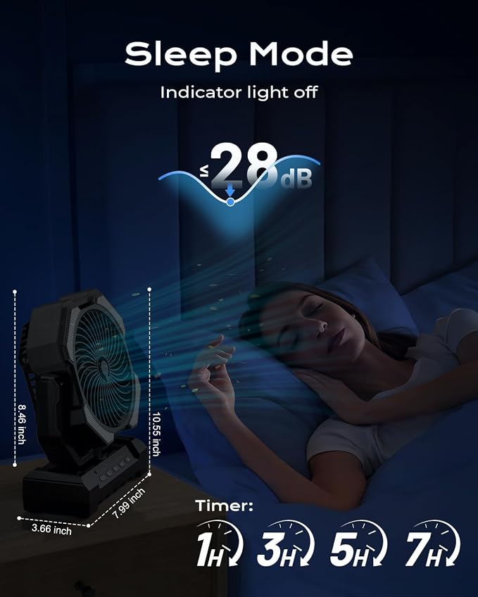Misting Fan, Portable Camping Fans - Image 5