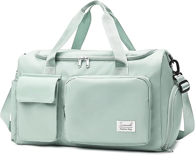 Suruid Travel Duffel Bag with Shoes Compartment Sports Gym Bag with Dry Wet by SURUID