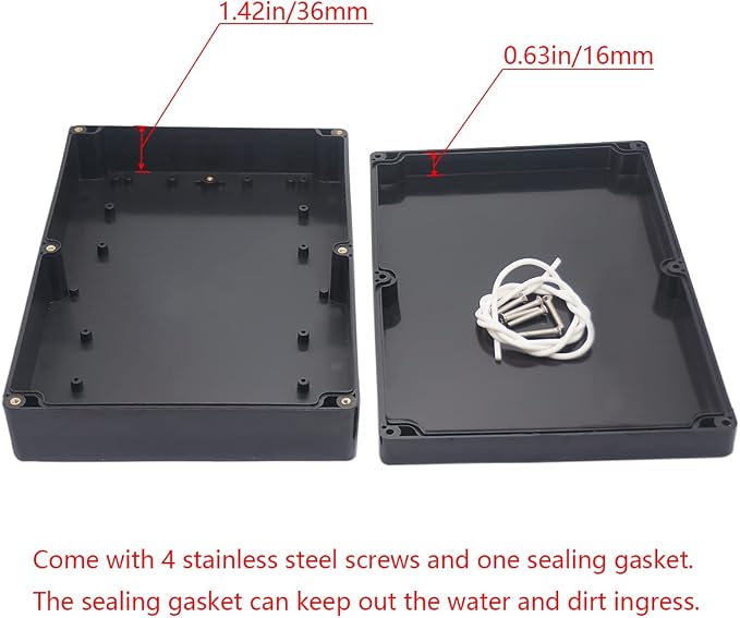 Project Box IP65 Waterproof Junction Box ABS Plastic Black Electrical Boxes DIY - Image 4