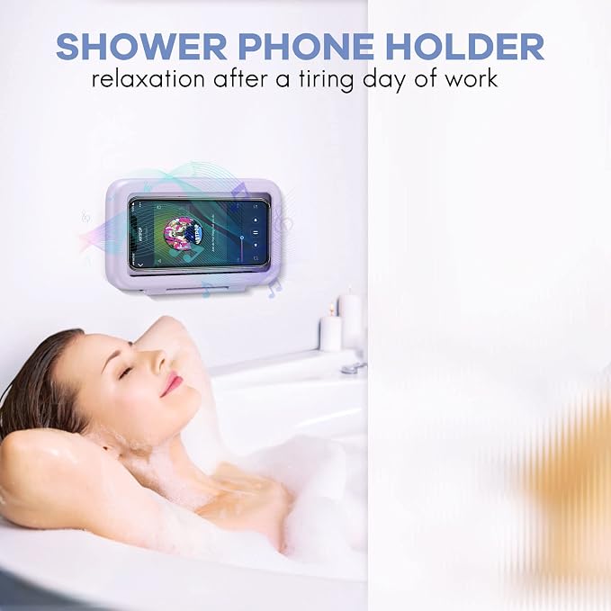 LC-dolida Shower Phone Holder Waterproof 480 Rotation Phone Stand Case Mount - Image 6