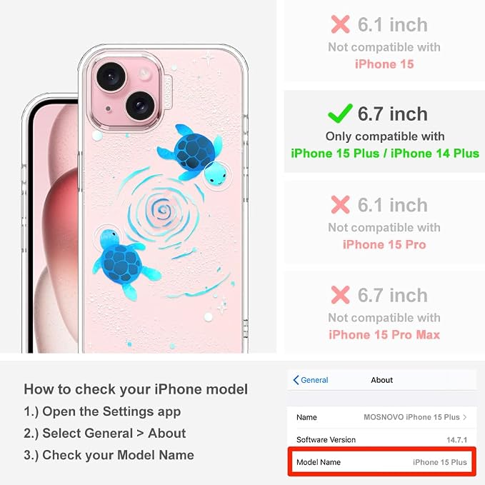 MOSNOVO Case for iPhone 15 Plus/iPhone 14 Plus - Image 2