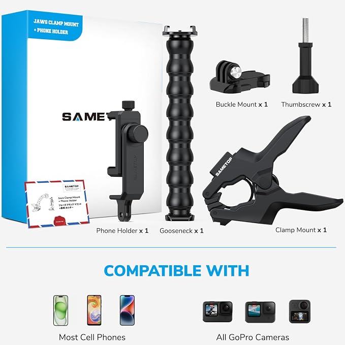 Gooseneck Phone Holder Clamp Clip Mount Cell Phone Stand - Image 4
