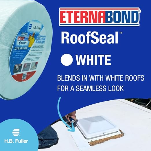 EternaBond RoofSeal White 12" x50' MicroSealant UV Stable RV Roof Seal Repair - Image 5