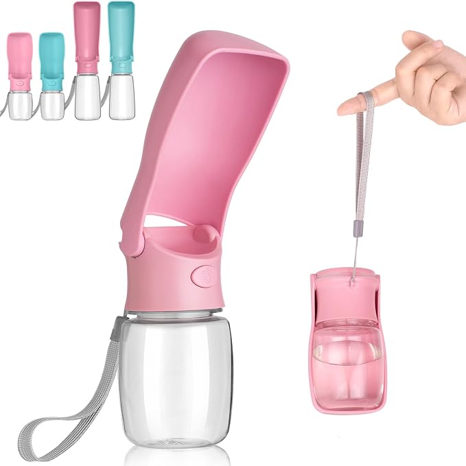 Portable Dog Water Bottle, Foldable Dog Water Bottle Leak Proof Dispenser by AIKIDS