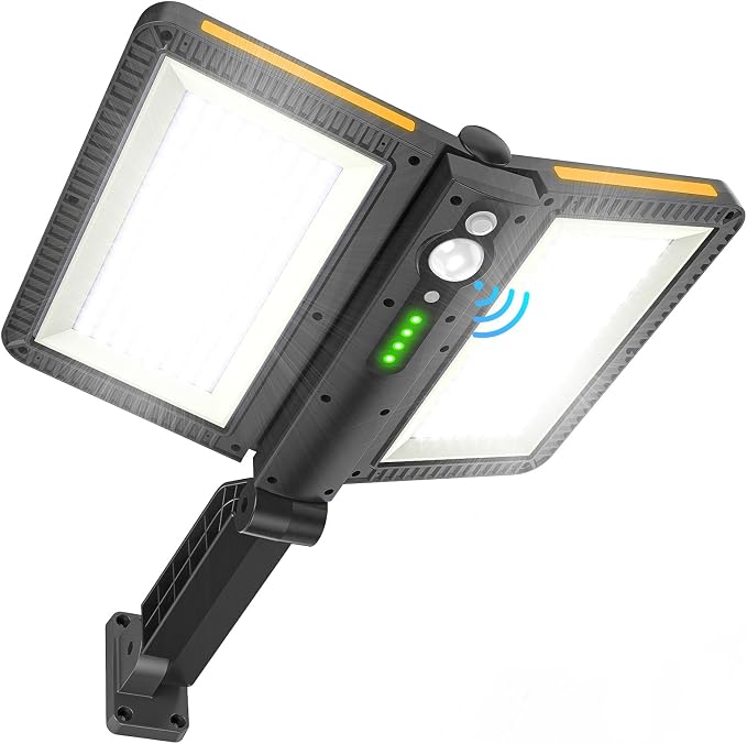 ropelux Solar Flood Lights Outdoor, 6000LM High Brightness Motion Sensor by Ropelux