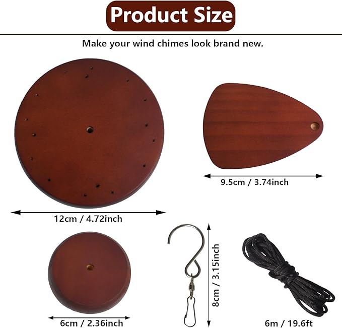 Wind Chime Replacement Parts, Wind Catcher, 19.6FT Nylon Cord, DIY Wind Chime - Image 3