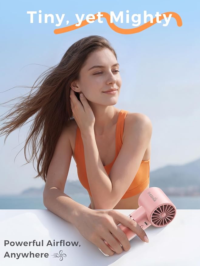 Handheld Portable Fan, 6-Speed Powerful Mini Personal Fan, Rechargeable 5000mAh - Image 2