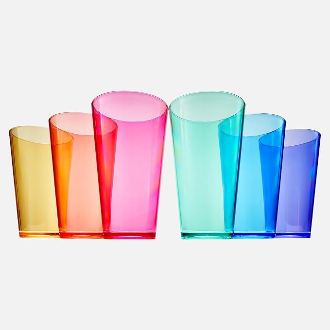 Khen Classic Plastic Reusable Drinking Glasses Restaurant Cups Style 20 oz - Image 2