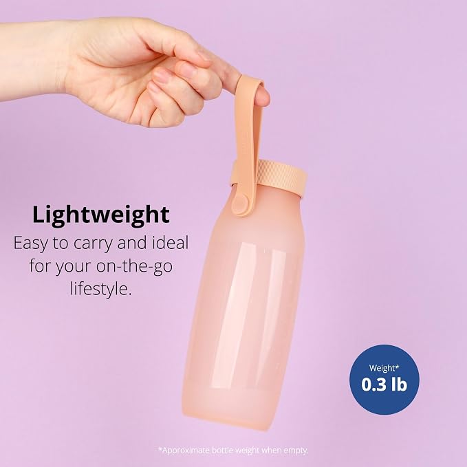 BLUE GINKGO Collapsible Water Bottle – Lightweight, Foldable Silicone Bottle - Image 4