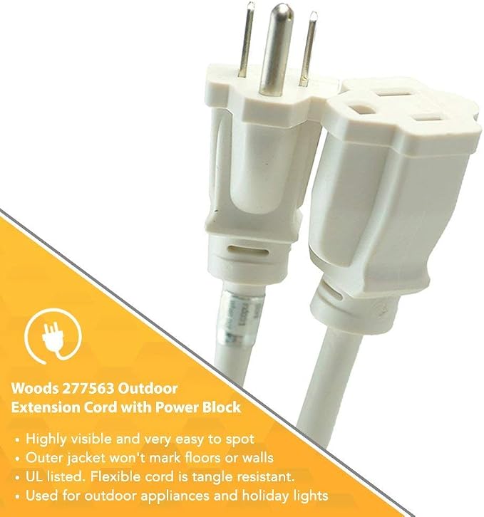 Woods 277563 Outdoor Extension Power Block; Weatherproof - Image 4