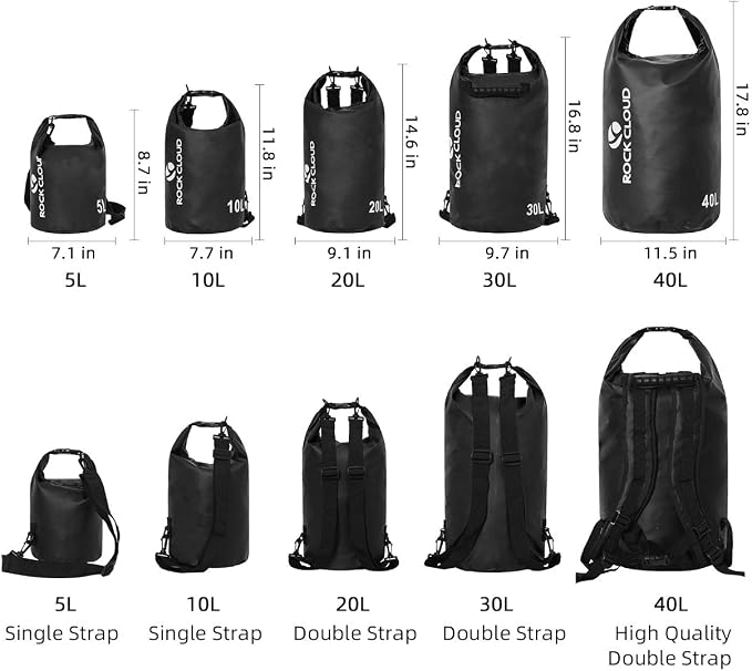 ROCK CLOUD Dry Bag Waterproof 40L Dry Sack - Image 2
