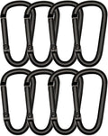 Black Carabiner Clip, Includes Mini 2 Inch Carbineers, Small 2.3" D Ring Clip by Unknown