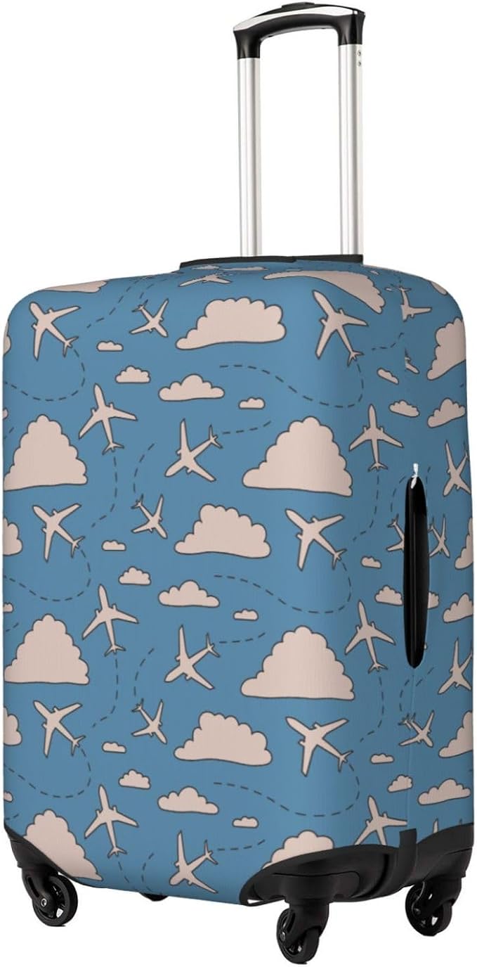 Airplane and Cloud Print Elastic Luggage Cover, Suitcase Protector - Image 2
